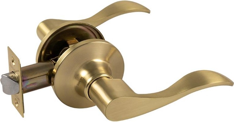 Ручка защелка НОРА-М ЗВ1 ISPARUS межкомнатная "Матовое золото"  без запирания 16931