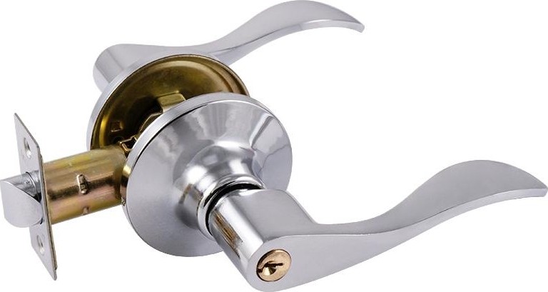 Ручка защелка НОРА-М ЗВ1 ISPARUS межкомнатная "Хром"  ключ/фиксатор 16941