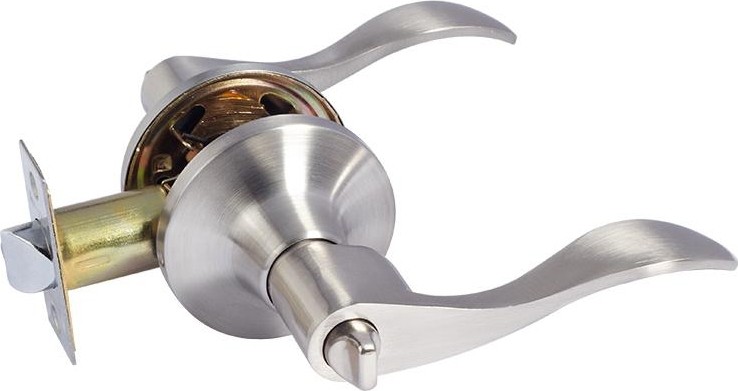 Ручка защелка НОРА-М ЗВ1 ISPARUS межкомнатная "Матовый никель"  фиксатор 16933