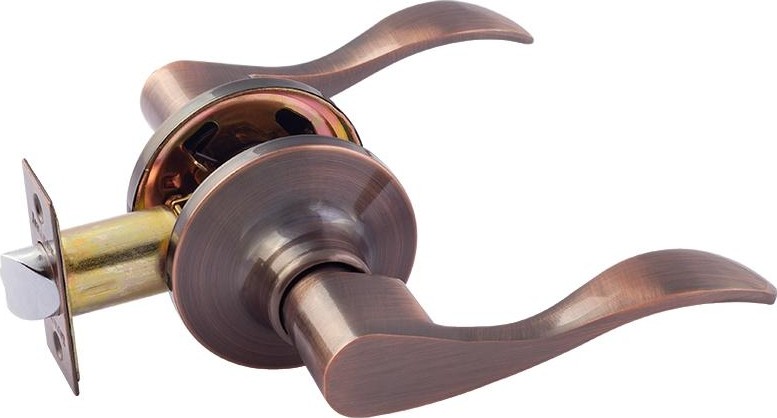 Ручка защелка НОРА-М ЗВ1 ISPARUS межкомнатная "Старая медь"  без запирания 16940