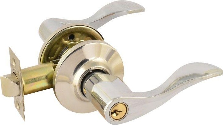 Ручка защелка НОРА-М ЗВ1 межкомнатная "Хром" ключ/фиксатор 15627