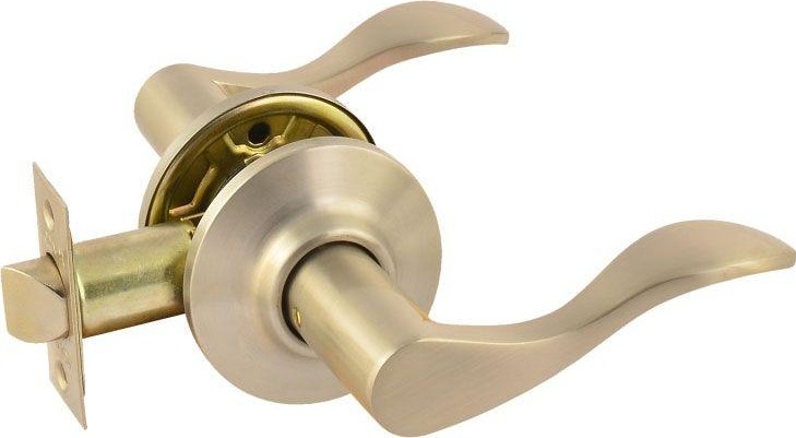 Ручка защелка НОРА-М ЗВ1 межкомнатная "Матовый никель" без запирания 15636