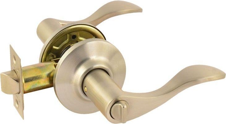 Ручка защелка НОРА-М ЗВ1 межкомнатная "Матовый никель" фиксатор 15630