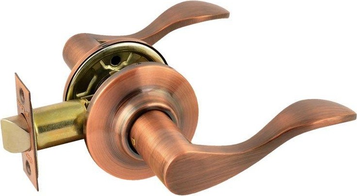 Ручка защелка НОРА-М ЗВ1 межкомнатная "Старая медь" без запирания 15638