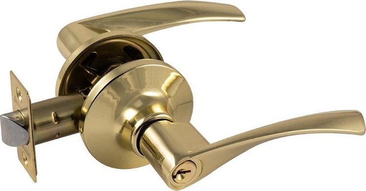 Ручка защелка НОРА-М ЗВ2 ISPARUS межкомнатная "Золото"  ключ/фиксатор 16768