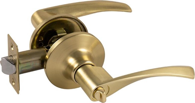 Ручка защелка НОРА-М ЗВ2 ISPARUS межкомнатная "Матовое золото" фиксатор 16775