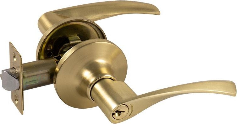 Ручка защелка НОРА-М ЗВ2 ISPARUS межкомнатная "Матовое золото"  ключ/фиксатор 16769