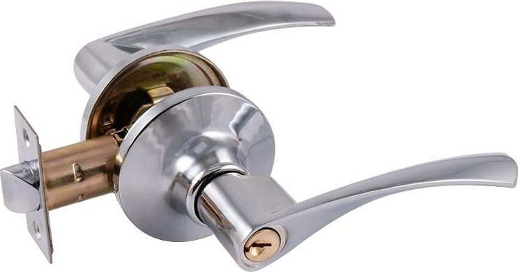 Ручка защелка НОРА-М ЗВ2 ISPARUS межкомнатная "Хром"  ключ/фиксатор 16773