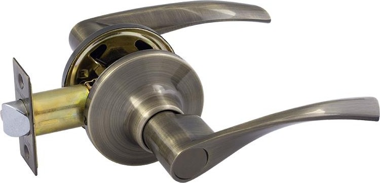 Ручка защелка НОРА-М ЗВ2 ISPARUS межкомнатная "Старая бронза" без запирания 16783