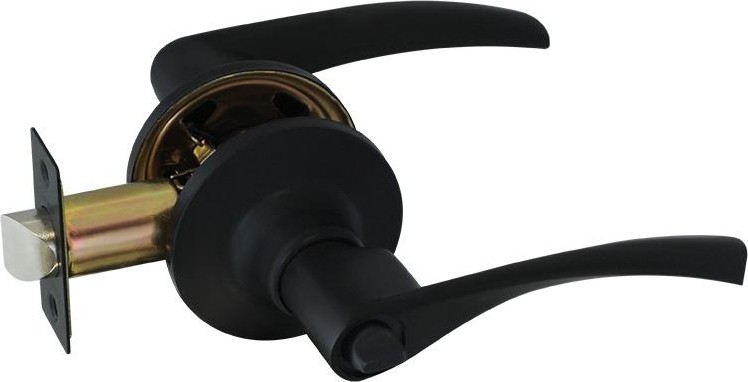 Ручка защелка НОРА-М ЗВ2 ISPARUS межкомнатная "Черная" фиксатор 18812