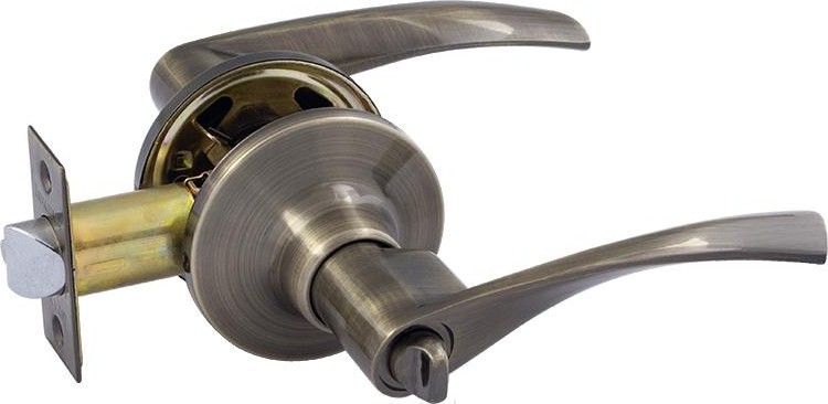 Ручка защелка НОРА-М ЗВ2 ISPARUS межкомнатная "Старая бронза" фиксатор 16777