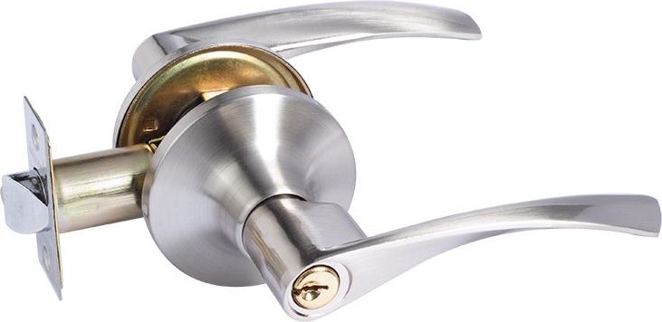 Ручка защелка НОРА-М ЗВ2 ISPARUS межкомнатная "Матовый никель"  ключ/фиксатор 16770