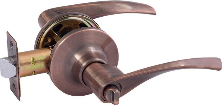 Ручка защелка НОРА-М ЗВ2 ISPARUS межкомнатная "Старая медь" фиксатор 16778