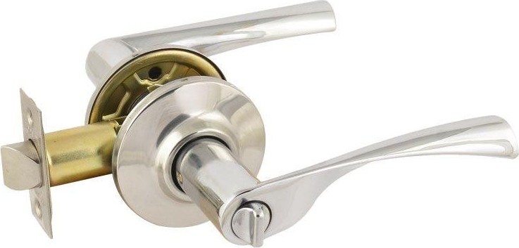 Ручка защелка НОРА-М ЗВ2 межкомнатная "Хром" фиксатор 15652