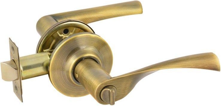 Ручка защелка НОРА-М ЗВ2 межкомнатная "Старая бронза" фиксатор 15650