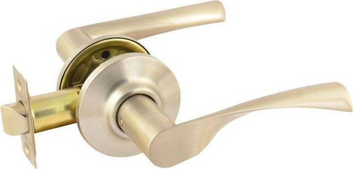 Ручка защелка НОРА-М ЗВ2 межкомнатная "Матовый никель" без запирания 15655