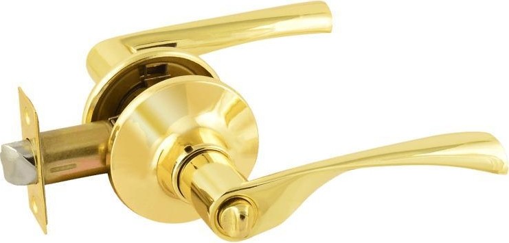 Ручка защелка НОРА-М ЗВ2-STD межкомнатная "Золото" фиксатор 14393