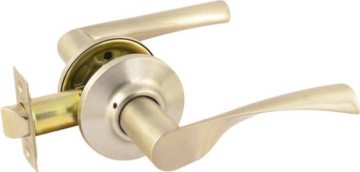 Ручка защелка НОРА-М ЗВ2-STD межкомнатная "Матовый никель" без запирания 14401