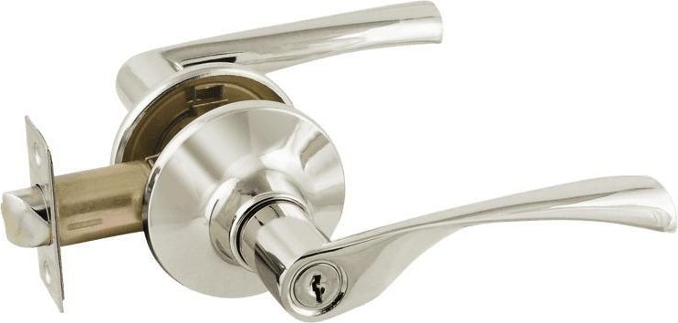 Ручка защелка НОРА-М ЗВ2-STD межкомнатная "Хром" ключ/фиксатор 14392