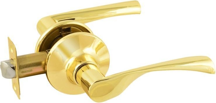 Ручка защелка НОРА-М ЗВ2-STD межкомнатная "Золото"без запирания 14399