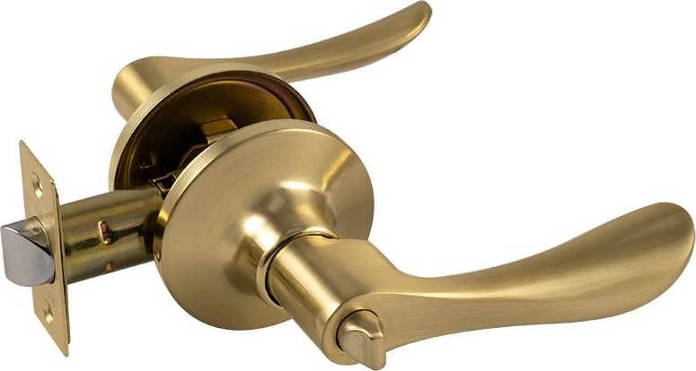 Ручка защелка НОРА-М ЗВ3 ISPARUS межкомнатная "Матовое золото" фиксатор 16948