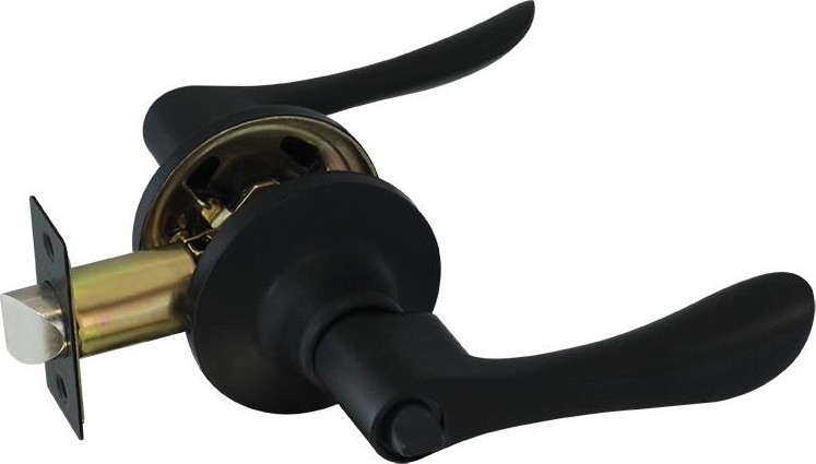 Ручка защелка НОРА-М ЗВ3 ISPARUS межкомнатная "Черная" фиксатор 18815