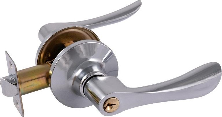 Ручка защелка НОРА-М ЗВ3 ISPARUS межкомнатная "Хром" ключ/фиксатор 16959