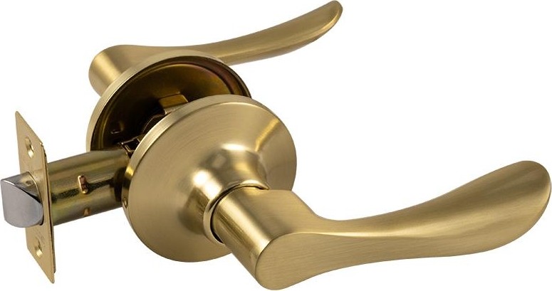 Ручка защелка НОРА-М ЗВ3 ISPARUS межкомнатная "Матовое золото" без запирания 16949