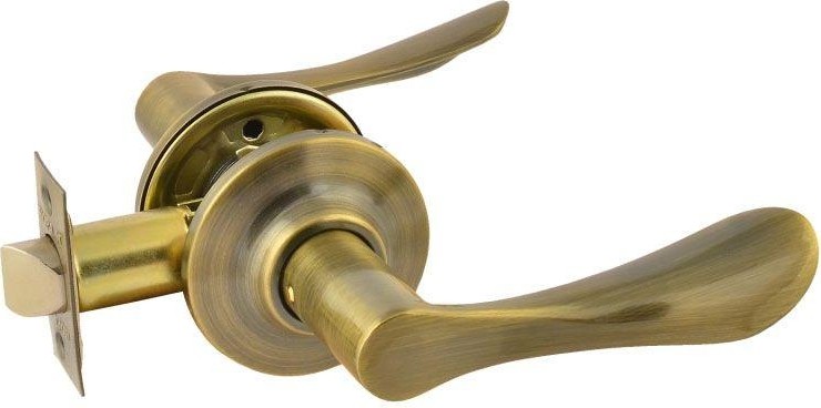 Ручка защелка НОРА-М ЗВ3 межкомнатная "Старая бронза" без запирания 15675