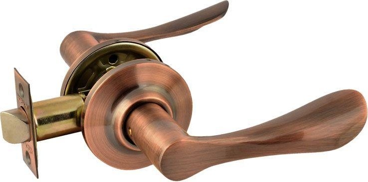 Ручка защелка НОРА-М ЗВ3 межкомнатная "Старая медь" без запирания 15676