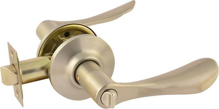 Ручка защелка НОРА-М ЗВ3 межкомнатная "Матовый никель" фиксатор 15668