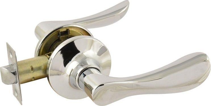 Ручка защелка НОРА-М ЗВ3-STD межкомнатная "Хром" без запирания 14061