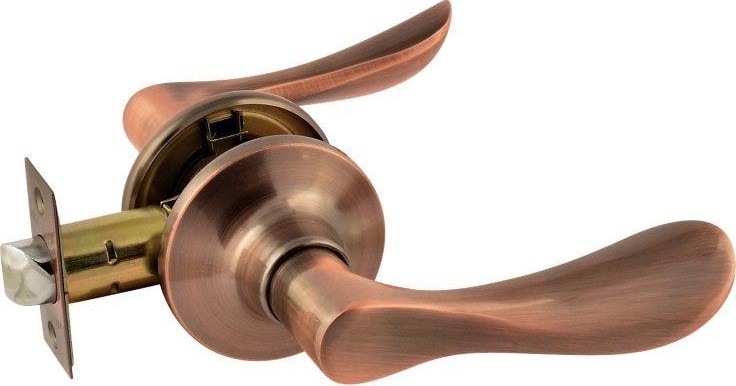 Ручка защелка НОРА-М ЗВ3-STD межкомнатная "Старая медь"  без запирания 14059