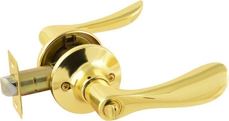 Ручка защелка НОРА-М ЗВ3-STD межкомнатная "Золото" фиксатор 14050
