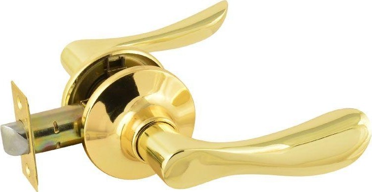 Ручка защелка НОРА-М ЗВ3-STD межкомнатная "Золото" без запирания 14056