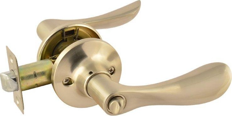 Ручка защелка НОРА-М ЗВ3-STD межкомнатная "Матовый никель" фиксатор 14052