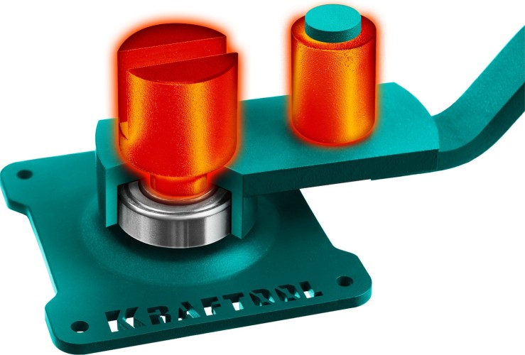 Ручной станок для гибки арматуры KRAFTOOL 23302 10 E на подшипнике острый гиб - изображение 5