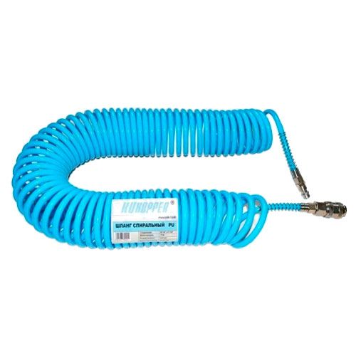 Шланг Ruhopper спиральный 6x8 мм, 15 м, морозоустойчивый PU