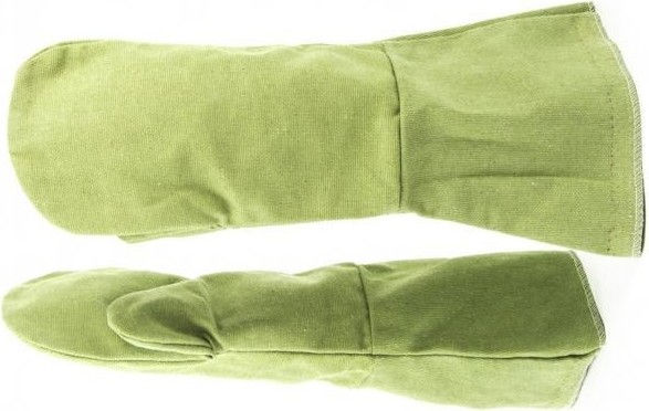 Рукавицы СИБРТЕХ специальные с притачными крагами брезент (краги сварщика) огнеупорные 68160