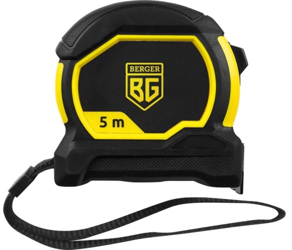 Рулетка BERGER BG1352 ударопрочная 5м*25мм двусторонняя
