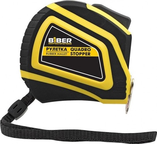 Рулетка Biber 40136 Quadro Stopper Профи автофиксация, 5мх25мм тов-196537