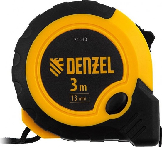 Рулетка DENZEL  3мх13мм, двухкомп. корпус, кнопка-пауза 31540 - изображение 2