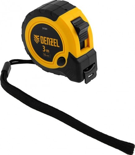 Рулетка DENZEL  3мх16мм, двухкомп. корпус, кнопка-пауза 31541 - изображение 5