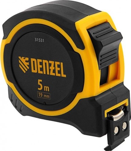 Рулетка DENZEL  5мх19мм, двухкомп. корпус, магнитный обрез. зацеп 31531 - изображение 2