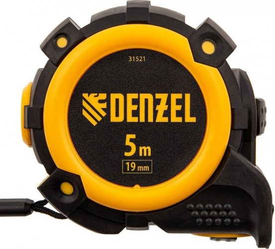 Рулетка DENZEL  5мх19мм, магнит. зацеп, двухстор. разметка 31521 - изображение 3