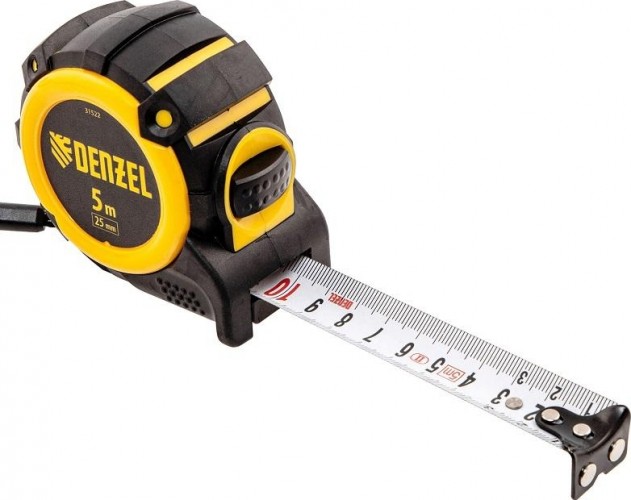 Рулетка DENZEL  5мх25мм, магнит. зацеп, двухстор. разметка 31522 - изображение 5
