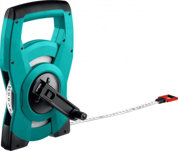 Рулетка геодезическая KRAFTOOL EXTREM 50 м стальная мерная лента 34185-50 - изображение 3
