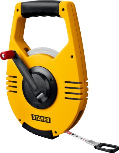 Рулетка геодезическая STAYER 34186-100 RACER 100 м стальная