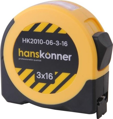Рулетка HANSKONNER HK2010-06-3-16 3x16мм, с окном для считывания внутренних размеров