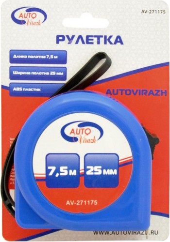 Рулетка измерительная Autovirazh AV-271175 7,5 м х 25 мм